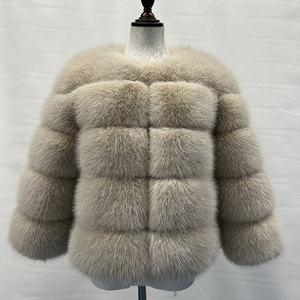 Jaket bulu sintetis pendek elegan wanita 2025 mantel bulu cerpelai musim dingin tebal hangat S-6XL ukuran bulu palsu hitam halus musim gugur musim dingin - Product Image 2