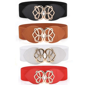 Vente en gros de femmes décorées de ceinture élastique à la mode jupes habillées décoratives ceinture à boucle à fermoir en perles pour les filles adorables dames - Product Image 2