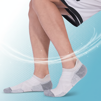 Chaussettes de course à la cheville pour femmes coussinées coupe basse marche-arc maille coton absorbant la sueur hommes soutien de Compression chaussettes de Sport