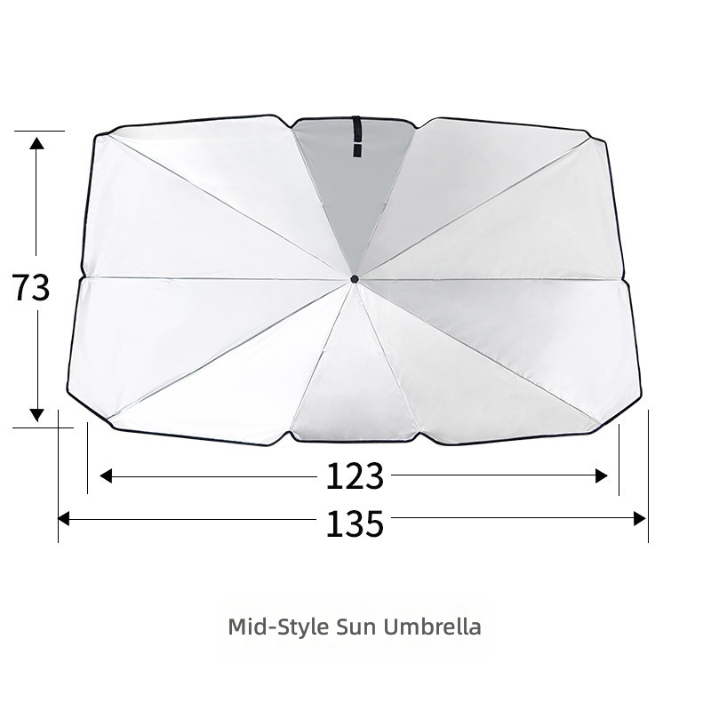Medium Silver coated  Parasol