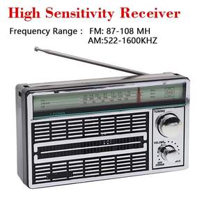 Factory Retro AM FM SW 3 Bands Portable Radio Pointer Tuning Plastic 80dB SNR AC DC Power Radio For Home Outdoor Travel Use - Product Image 6