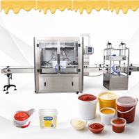 Machine de remplissage à pompe rotative avec écran PLC pour beurre de cacahuète, lotion, crème, confiture, pâte, miel, sauce, gel, mayonnaise