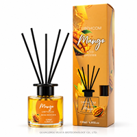 Diffuseur d'arômes botaniques 120 ml en bouteille de verre transparente avec boîte personnalisée pour les acheteurs de décorations d'hôtel, de spa et de maison