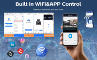 Caméra embarquée intelligente pour voiture avec écran tactile IPS, enregistreur DVR caché, vision nocturne supérieure, navigation GPS, détection de mouvement