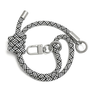 สายคล้องโทรศัพท์หลากสีสัน ทำจากโพลีเอสเตอร์แบบทอ สายหนัง PU ปรับได้ สายคล้องข้อมือ สายคล้องโทรศัพท์มือถือ - Product Image 1