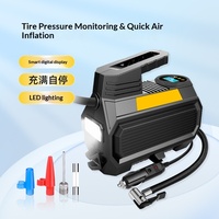 Car Inflatable Pump High Power Small Single Cylinder High Pressure Digital Display 12V Tire Inflator Lighting Tire Pressure