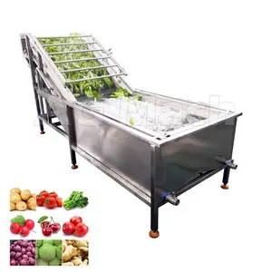 High Performance Automatic Potato Fresh Fruit Bubble Washing and Cleaning Machine