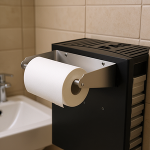 Porte-papier toilette mural en acier inoxydable pour salle de bain - Product Image 3