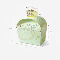 Boîtes à bonbons personnalisées en forme de couronne - Emballage cadeau élégant en carton avec estampage doré pour les fêtes d'enfants et les célébrations