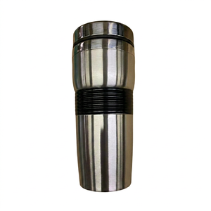 Stainless Steel Vacuum Tumbler Double Wall Insulated Travel <b>Mug</b> with Silicone Sleeve Minimalist Design - Product Image 1