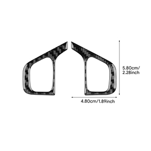 Cornice Decorativa per Volante in Vera Fibra di Carbonio, <span class=keywords><strong>Accessori</strong></span> per Interni Auto Compatibili con <span class=keywords><strong>Renault</strong></span> <span class=keywords><strong>Clio</strong></span> 4 Mk4 IV 2013-2018 - Product Image 2