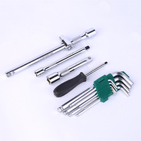 Juego de Herramientas Manuales de Acero CR-V de 151 Piezas, Juego de Llaves para Reparación Mecánica Automotriz, Caja de Herramientas Manuales para Reparación de Automóviles, Juego de Llaves de Tubo