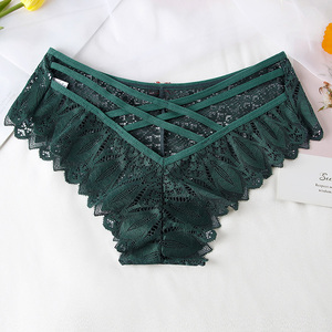 Promotion : Culottes et Strings Sexy Haut de Gamme pour Femme, en Nylon Transparent, Taille Mi-Haute, avec Bretelles Croisées, Élastiques et Respirants, en Dentelle - Product Image 5