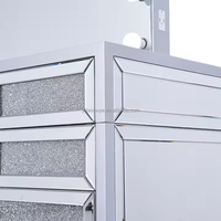Meubles de chambre à coucher modernes et luxueux Coiffeuse à éclairage au diamant Nouvelle coiffeuse à la mode pour hôtel