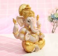 10.5*6*14cm grand et petit hindou résine bouddha Statue polyrésine indien Ganesha moine Figurine pour la décoration intérieure