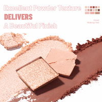 Nouvelle palette de maquillage naturelle pour le contouring du visage, illuminateur, huit couleurs, fini mat, paillettes fines, scintillant, fard à paupières mélangeable