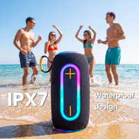 Haut-parleurs sans fil étanches 2000 mAh 8 W pour fêtes en extérieur, haut-parleurs LED RVB certifiés CE et FCC, vente en gros disponible