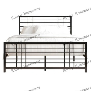 Cadre de lit en métal Dortoir Lit mezzanine solide et bon marché pour adultes Lit de jardinière en métal corten extra large en acier - Product Image 1