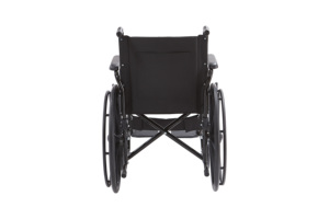 Anti-Rust All Black Foldable Transport Wheelchair Shock Absorbing Front Casters Easy Trunk <b>Storage</b> - Product Image 3
