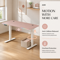 Table de jeu AOR E-sports, plateau en panneau de particules de qualité E0 de 18 mm, personnalisation des couleurs, protection contre la surchauffe, vente en gros d'usine