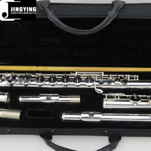 2023 Jingying Music Professional Cupronickel Body Head Joint Overall Silver Plating Alto <span class=keywords><strong>Flûte</strong></span> avec Joint de <span class=keywords><strong>tête</strong></span> incurvé droit - Product Image 5