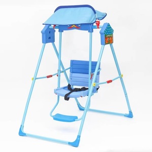 Balançoire pliante pour bébé, balançoire d'intérieur pour enfants avec jouet musical, chaise berçante pour bébé d'intérieur et d'extérieur avec auvent pour enfants de 1 à 4 ans - Product Image 3