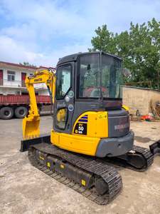 Mini-excavatrice hydraulique d'occasion Komatsu PC55MR 5 tonnes, équipement de terrassement compact sur chenilles, avec moteur et pompe principaux - Product Image 1