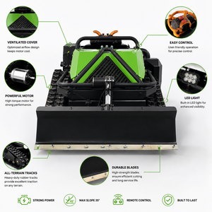 free shipping CE Euro 5 600mm smart <b>remote</b> <b>control</b> mower 224cc crawler grass cutter slope garden commercial machine - Product Image 4