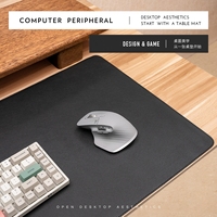 Tapis de souris en cuir imperméable sans base, surface lisse, pour bureau, jeux et ordinateur portable