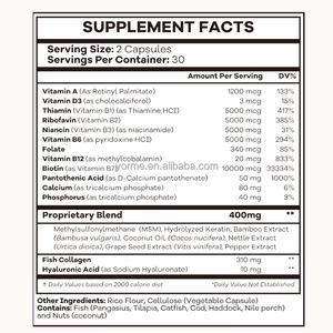 อาหารเสริมไบโอตินคอลลาเจนแคปซูลสำหรับผมและเล็บเพื่อสุขภาพดี - Product Image 6