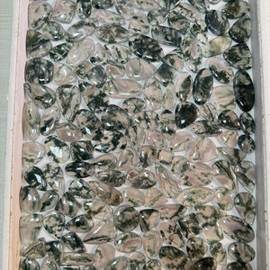 Cabujones de Ágata Musgosa Natural de la Mejor Calidad, Cristal Auténtico para Joyería, Base Plana, Grado Superior, Pulido, Curativo - Product Image 1