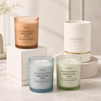 Bougie parfumée artisanale à l'odeur longue durée avec étiquette personnalisable, bougie parfumée de luxe avec boîte cadeau