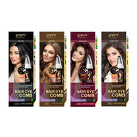 Shampoo colorant capillaire noir sans ammoniaque de haute qualité, le peigne magique noir pour la coloration des cheveux à domicile