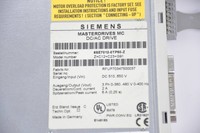 Variador de Frecuencia E.C Masterdrives MC 6SE7012-0TP50-Z para Control de Velocidad en Equipos de Línea de Producción