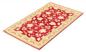 พรมขนสัตว์ถักนิตติ้งแบบโบราณ3'1 "x 5'3" พรมปูพื้นแบบดั้งเดิมสำหรับวัยรุ่นห้องนั่งเล่นที่กำหนดเองได้สำหรับการตั้งแคมป์สวดมนต์ปิกนิก - Product Image 3