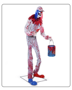 Nueva Decoración de Halloween 2026, Payaso Gigante de Neón con Ojos LED Brillantes, Espeluznante y Aterrador, Animatrónico - Product Image 6