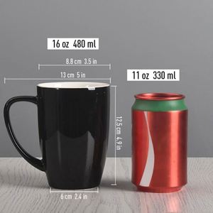 Mug à café en céramique, adapté aux boissons froides, passe au lave-vaisselle et au micro-ondes, tasse en porcelaine pour thé, latte, mocha chaud - Product Image 4