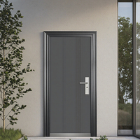 Sécurité Maison Villa Haute Qualité Simple Coulissant Plat Entrée Métal Coffre-fort Externe Antieffraction Gaze Acier Porte de Sécurité pour Maison