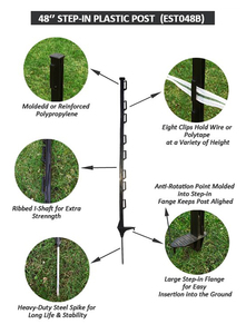 104cm 120cm 160cm Temporary Electric Fencing Poly <strong>Post</strong> Electrical <strong>Fence</strong> Plastic <strong>Post</strong> Farm - Product Image 5