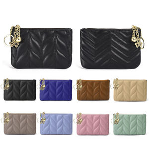 <span class=keywords><strong>Porte</strong></span>-<span class=keywords><strong>monnaie</strong></span> en <span class=keywords><strong>cuir</strong></span> véritable avec fermeture éclair pour pièces de <span class=keywords><strong>monnaie</strong></span> et clés, pour femmes - Product Image 3