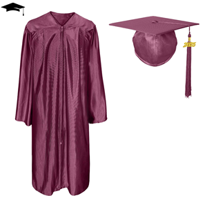 Ensemble Robe et Toque de Cérémonie Noirs en Satin – Tenue Académique avec Pompon Carré pour École – Conception Personnalisée – Fournisseur en Gros - Product Image 4
