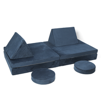 Canapés sectionnels incurvés en mousse contemporaine de canapé modulaire bleu marine petits modernes et confortables