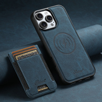 SUTENI untuk iPhone 18 Pro Max Casing Ponsel Pengisi Daya Nirkabel Magnetik Pita Elastis Tempat Kartu Penyangga Kulit Imitasi 17 16 Plus 15 14 13