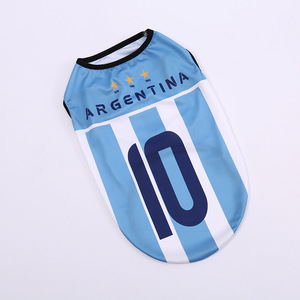 Maillot de football pour chien MSYO Coupe du Monde, vêtements respirants, t-shirt de sport pour chien, style équipe nationale, vêtements pour chiot toutes saisons - Product Image 4