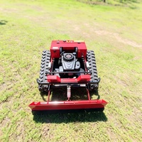 Robot de tonte tout-terrain télécommandé avec chenilles en caoutchouc, homologué EPA, pour l'ingénierie agricole et la construction