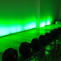 Projecteur LED plat RGB 18x3 watts, trois couleurs, en plastique, pleine puissance, haute luminosité, pour éclairage de scène