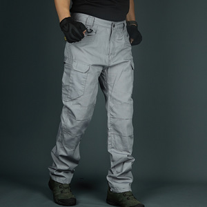 Pantalones de Trabajo Tácticos de Camuflaje a Cuadros de Poliéster, Pantalones Largos Duraderos con Múltiples Bolsillos para Exteriores - Product Image 6