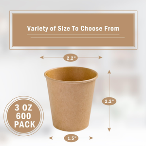 Vasos de Café Desechables de Papel Kraft Biodegradable de 6oz y 8oz con Tapa, Vaso de Papel Desechable de Doble y Triple Pared de 12 oz - Product Image 2