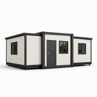 Maison conteneur moderne extensible à double aile de 20 pieds, 2 chambres, cuisine, salle de bain, 37,8 m², mini-maison préfabriquée, appartement/villa prêt à l'emploi