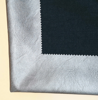 Rouleau de cuir PU métallisé argenté sans PFAS TANGSHINE TSR4104, simili cuir imperméable 0,65 mm 54/55 pouces, finition effet mouillé pour robe